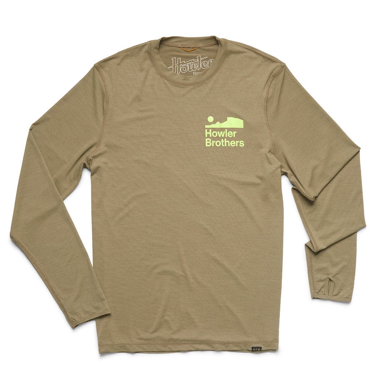 Howler_Brothers_HB_Tech_T_Sunshade_Longsleeve_faded_olive_1 Howler Brothers HB Tech T Sunshade Longsleeve - faded olive