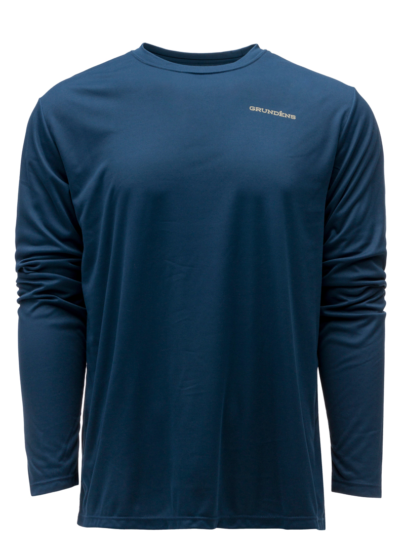 Grundéns Drift Boat LS Tech Tee UPF 50+ Sun Protection Shirt blue abyss