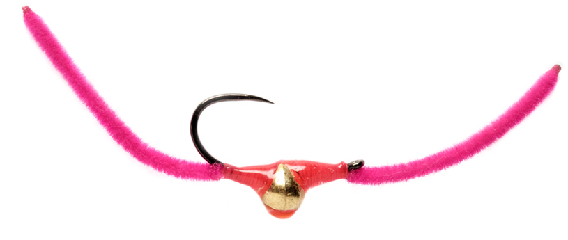 Fulling Mill Nymph - Croston's Chenille Worm Hot Pink Barbless