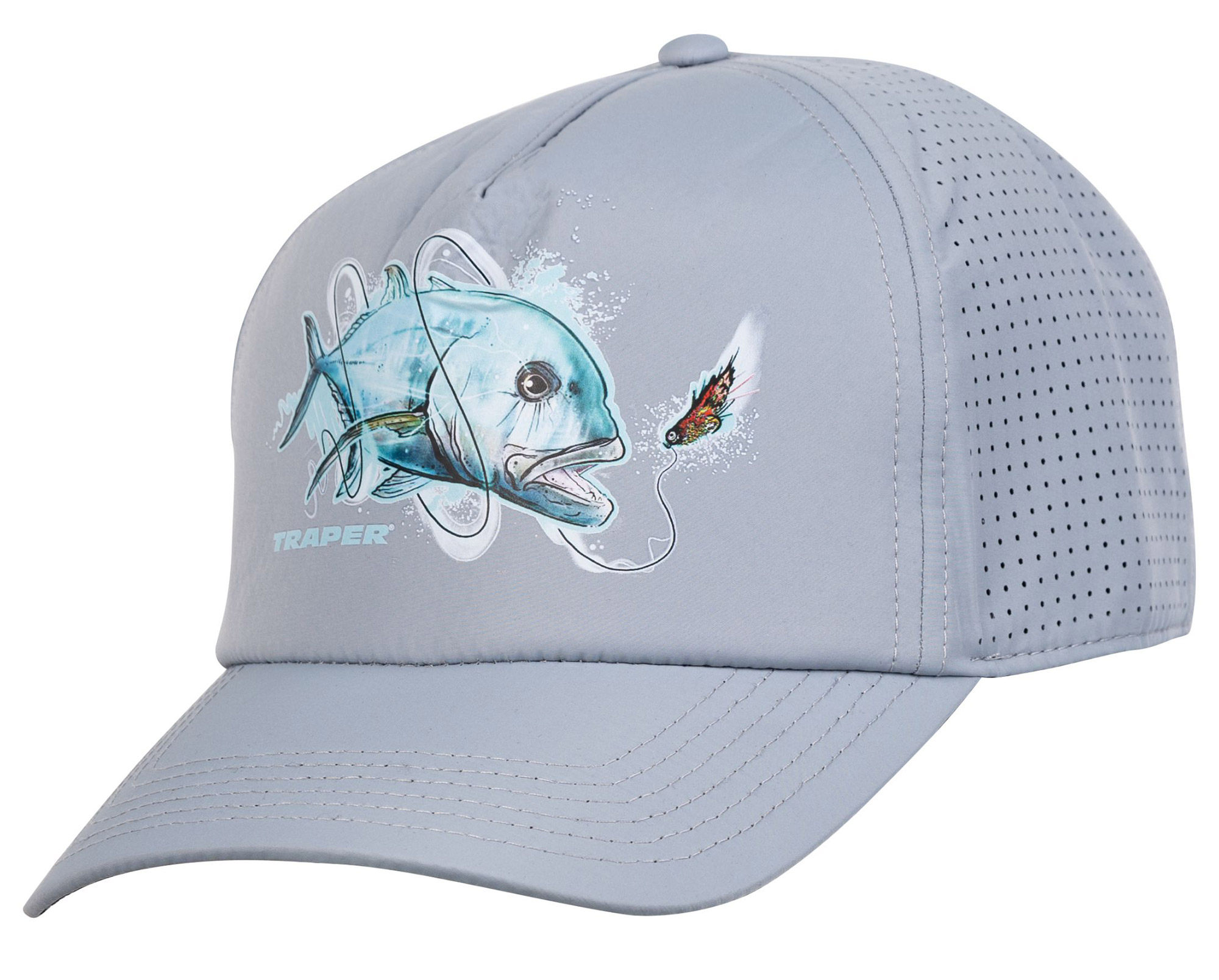 Traper Cap Solar Pro UPF 50+ Giant Trevally Light Grey