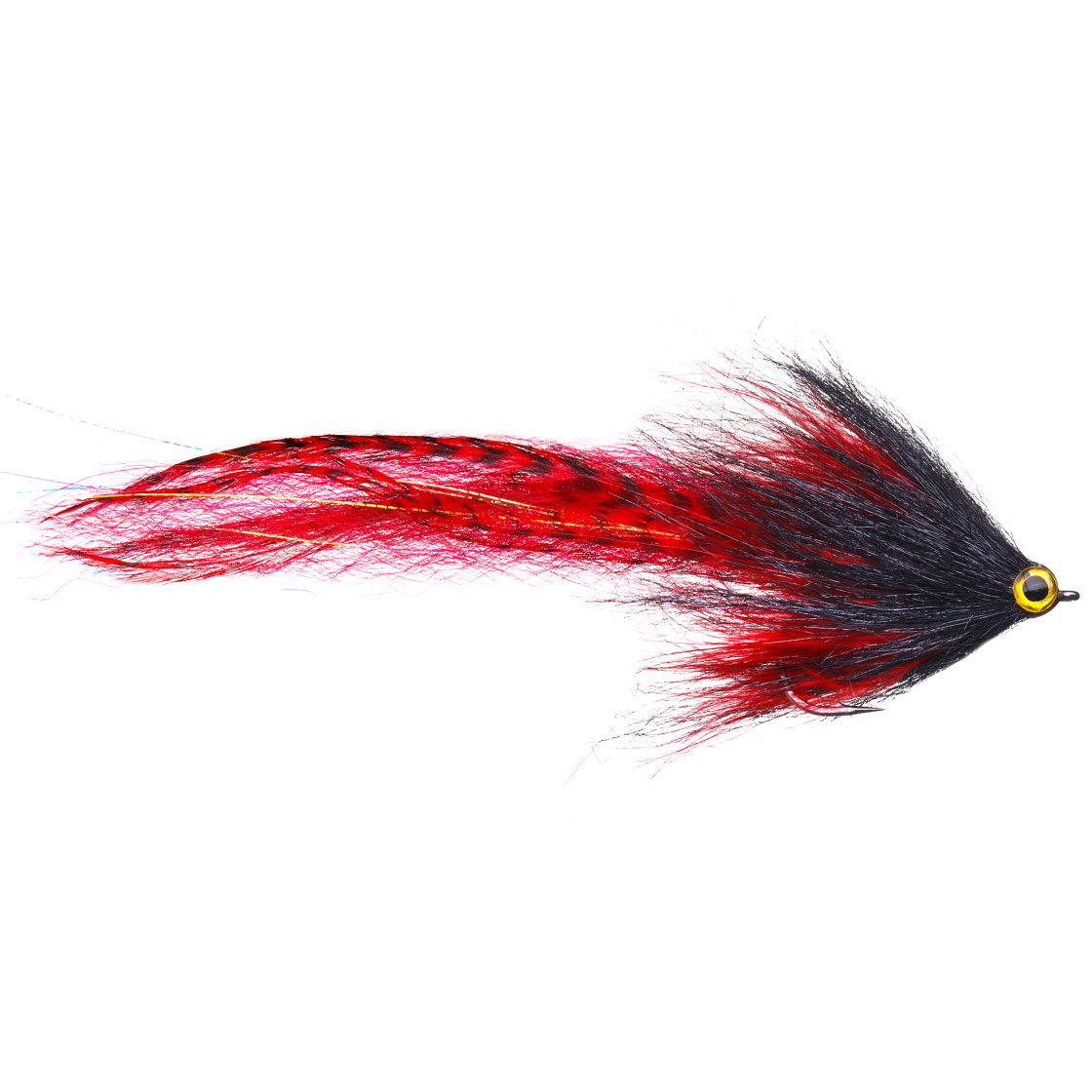 P-24925_GT_Brush_Red_Black Superflies Pike Fly - Predator Brush red black