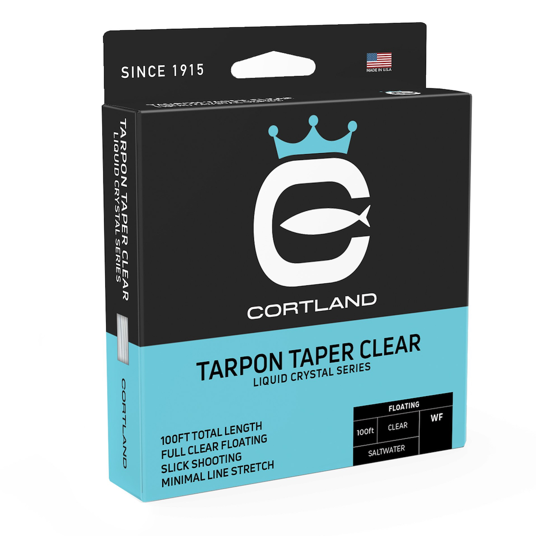 Cortland-Tarpon_Taper_Clear Cortland Liquid Crystal Saltwater Tarpon Taper Fly Line CLEAR Floating