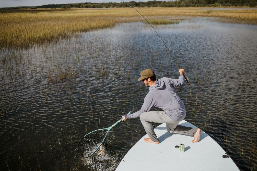 Fishpond_Mid_Length_Boat_Net_salty_camo_2 Example Salty Camo