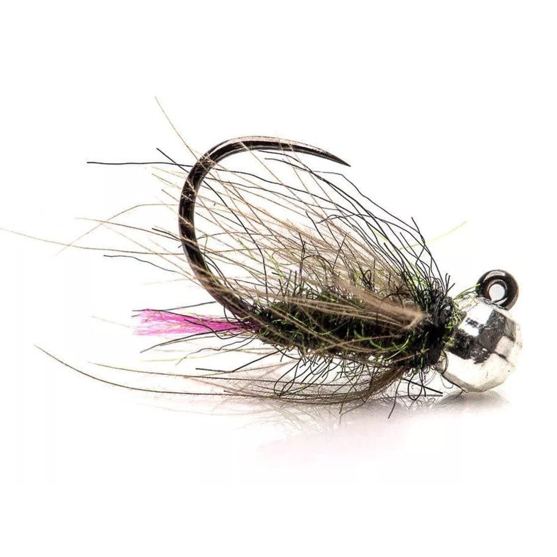 Superflies Tungsten Nymph Pink Tag Jig Silver Bead