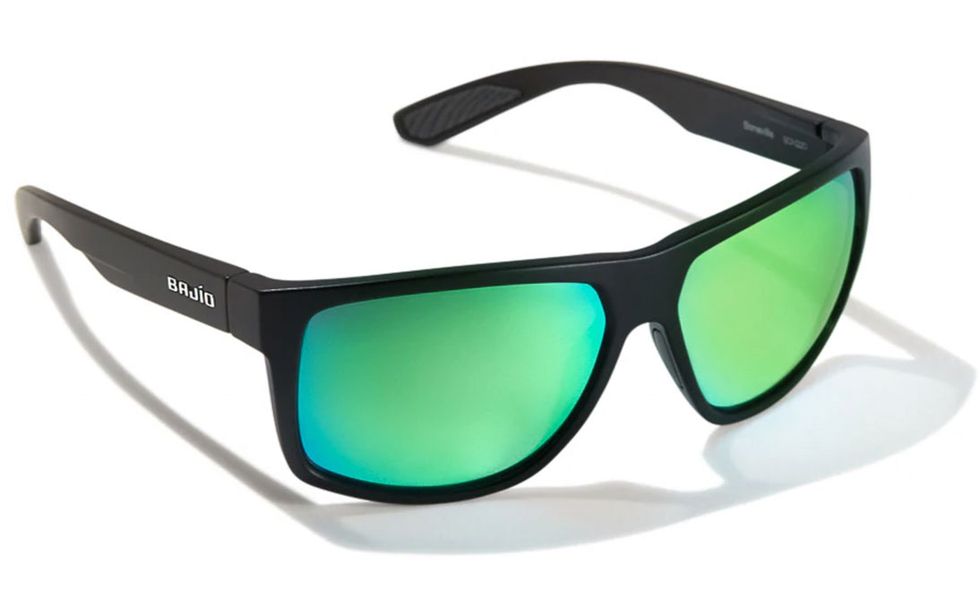 Bajio Polarized Glasses Boneville - Black Matte (Green Mirror Glass)