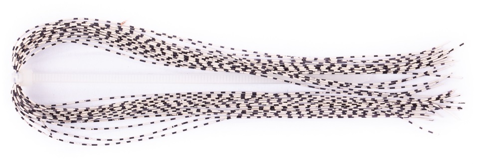 Hareline Grizzly Barred Rubber Fine white
