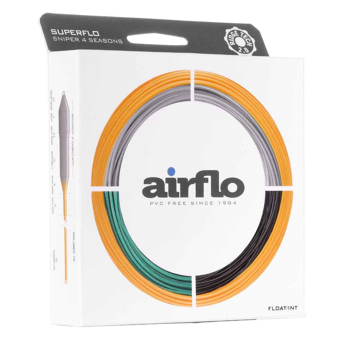 Airflo Ridge 2.0 Sniper 4 Season  Floating - 6ft Intermediate Sink Tip Predator grey/sunburst
