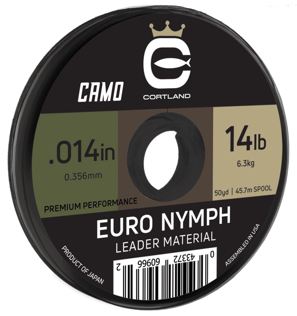 Cortland Euro Nymph Leader Material Camo leader material 50 yds