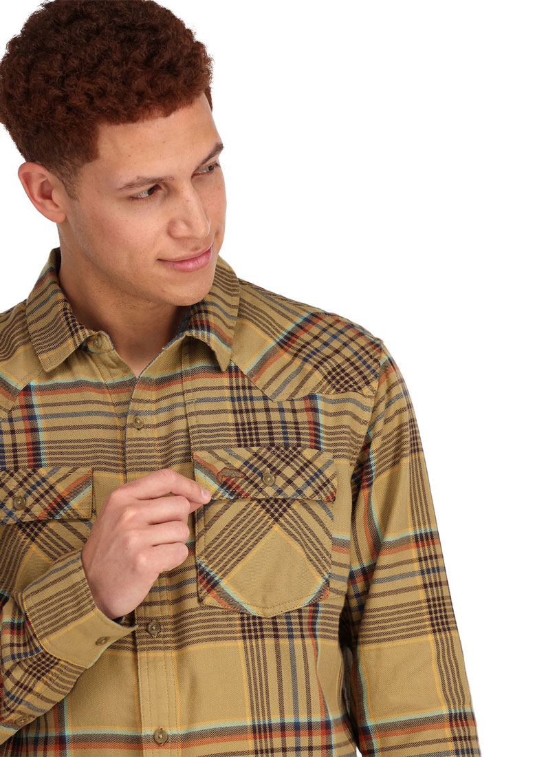 Simms_Santee_Flannel_Shirt_Hemd_camel_navy_clay_neo_plaid_6