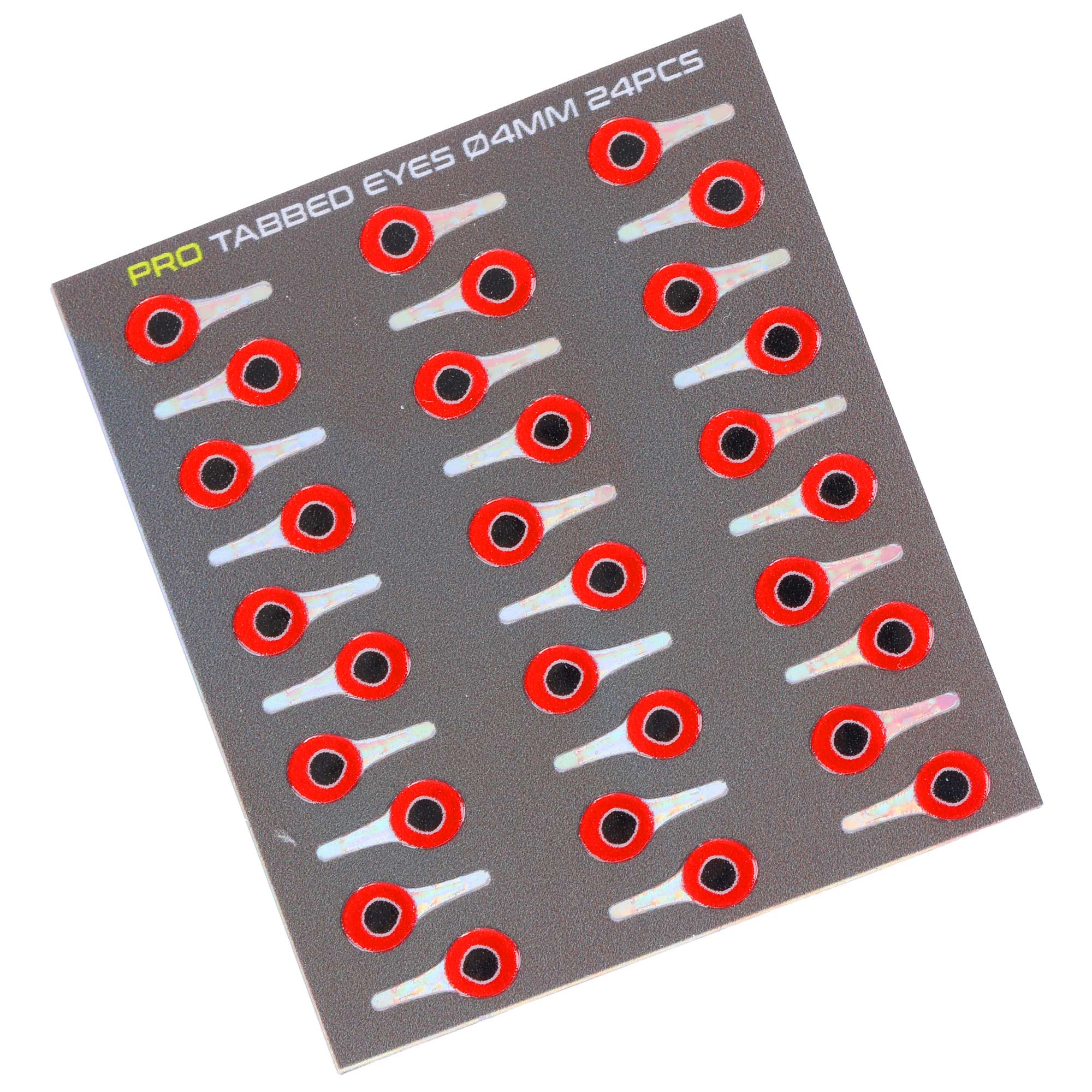 Pro Sportfisher - 3D Tabbed Eyes Silver - Hot Red