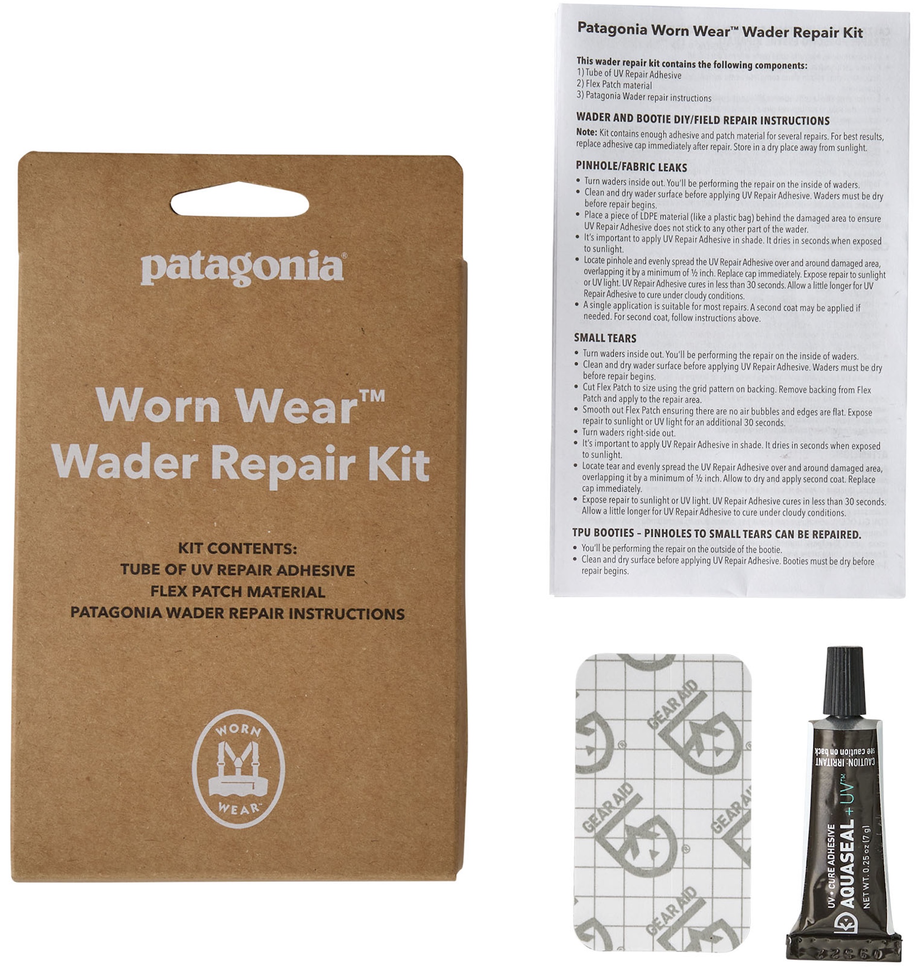 Patagonia Wader Repair Kit - Safety for travelling Repair kit for CLR waders