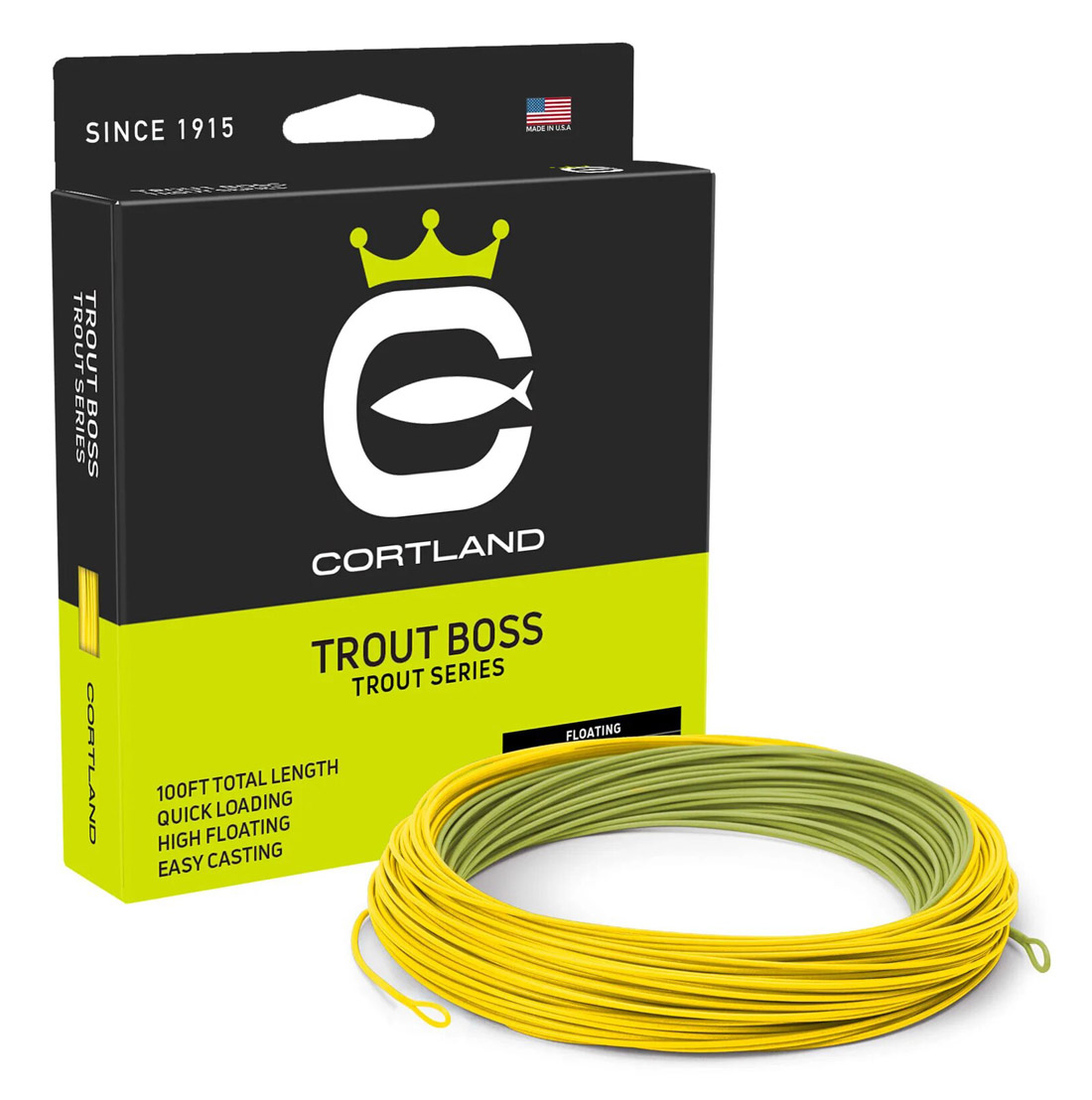 Cortland Trout Boss Floating Green / Yellow