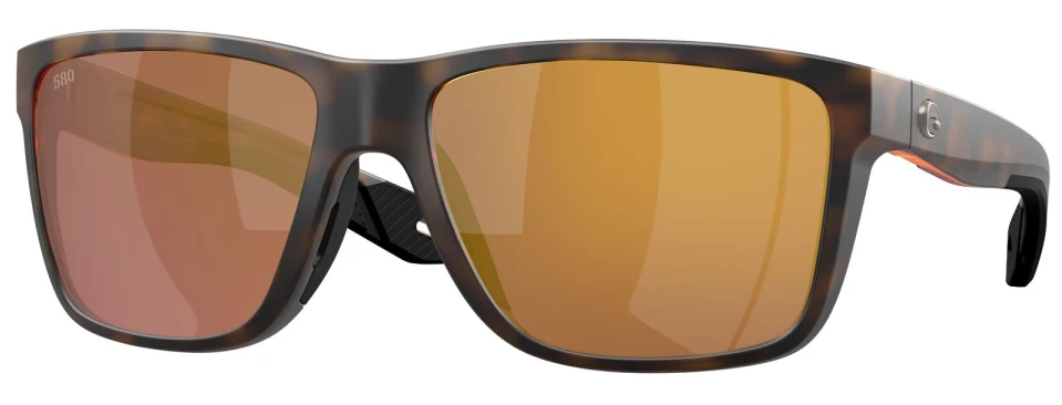 Costa Polarized Glasses Broadbill II Matte Tortoise (Gold Mirror 580G)