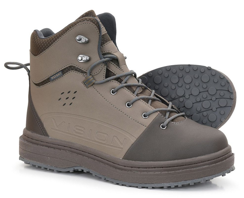 Vision_Koski_Watschuh_Gummisohle_braun Vision Koski Wading Boot with Rubber Sole