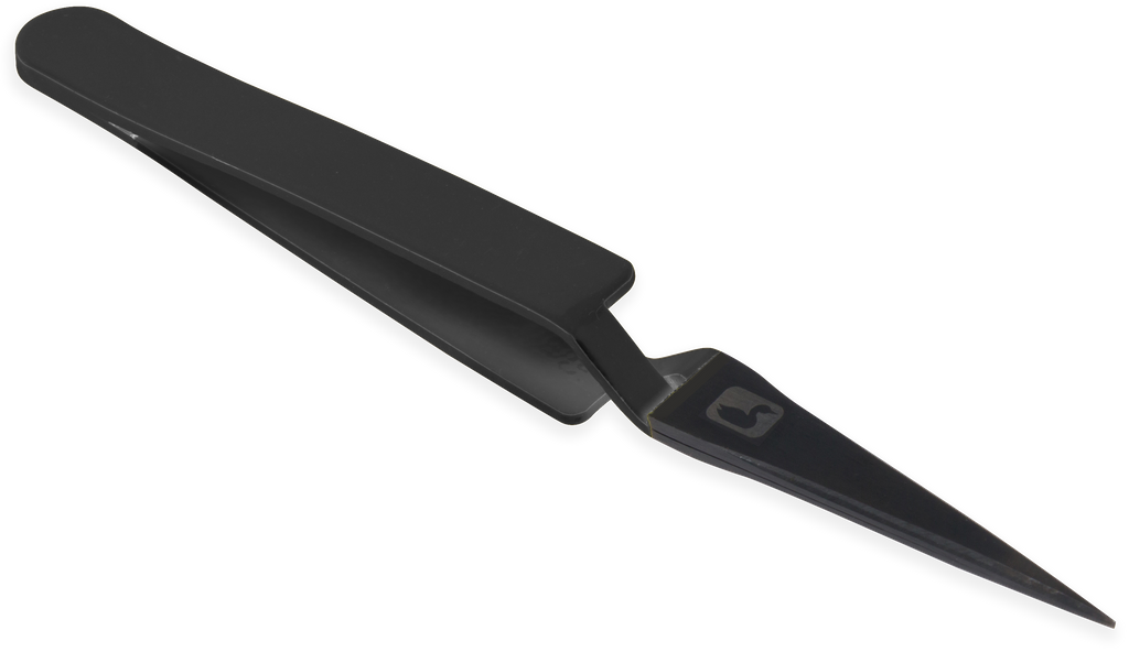 Loon Mini Straight D-Loop Tweezer - Black Loon Mini Straight D-Loop Tweezer - Black
