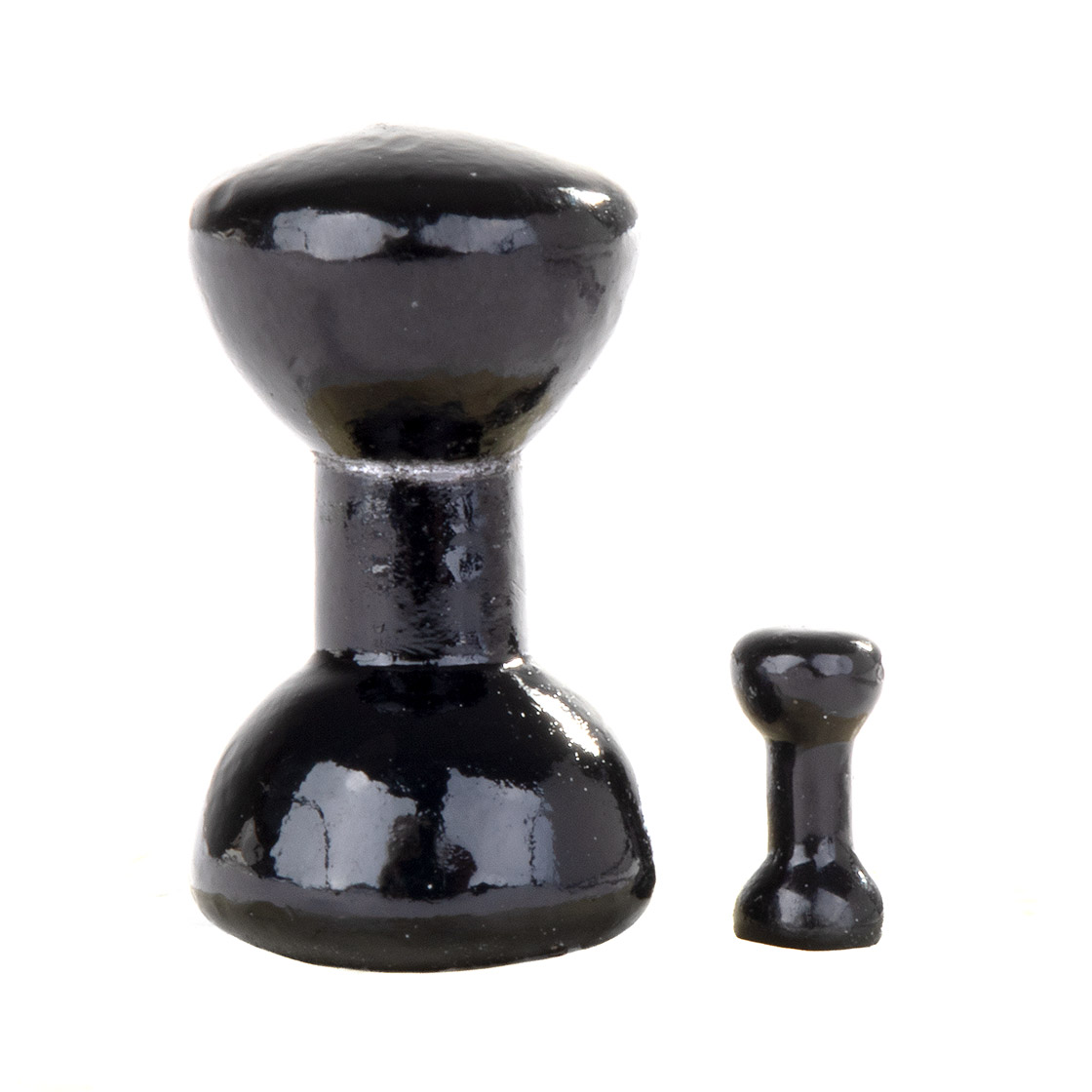 Black-painted-lead-dumbbell-eyes Hareline Black Painted Lead Dumbbell Eyes