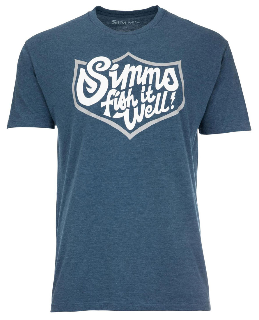 Simms Fish It Well Badge T-Shirt sailor blue heather