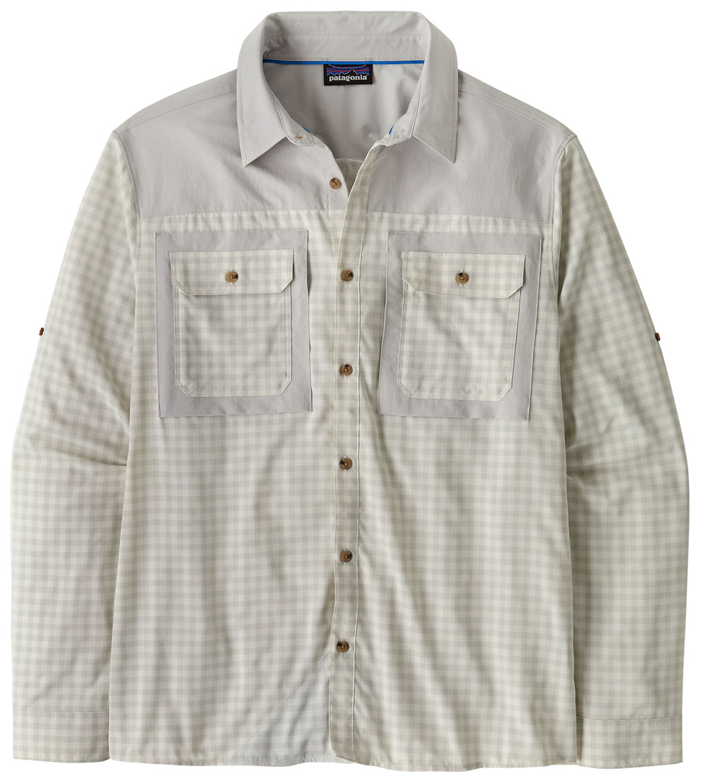 Patagonia M's L/S Self Guided Sun Shirt mit UV-Schutz UPF40 NFCG - North Fork: Crisp Grey