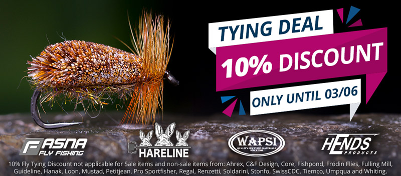 Tying Deal: 10% off Fly Tying until 3/6