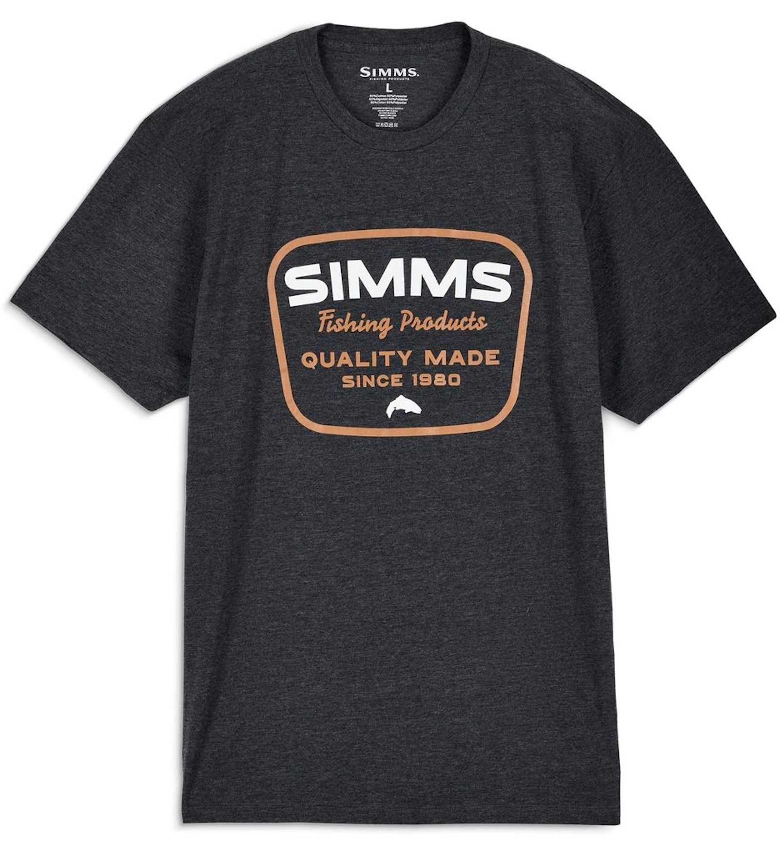 Simms Stamp Lock T-Shirt Charcoal Heather
