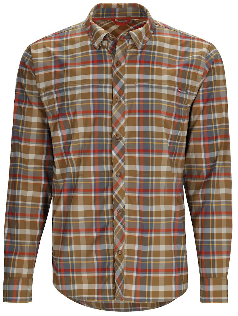 Simms Bugstopper Shirt Plaid Longsleeve simms chestnut multi plaid