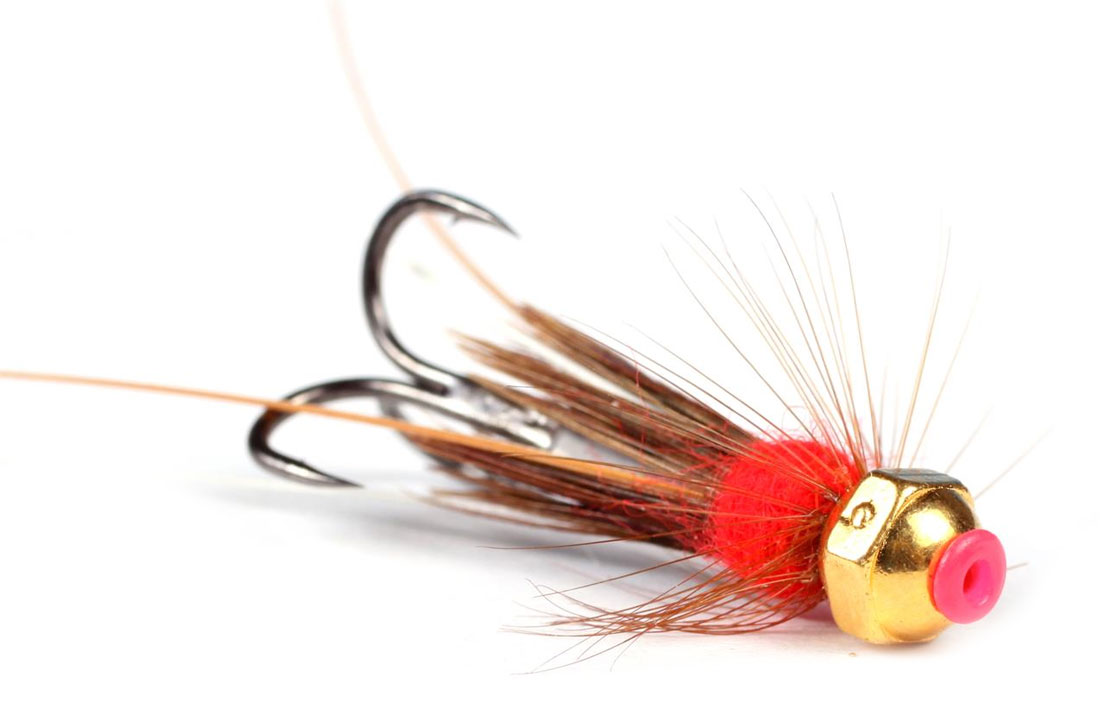 Guideline Tube Fly - Frances Hexagon red