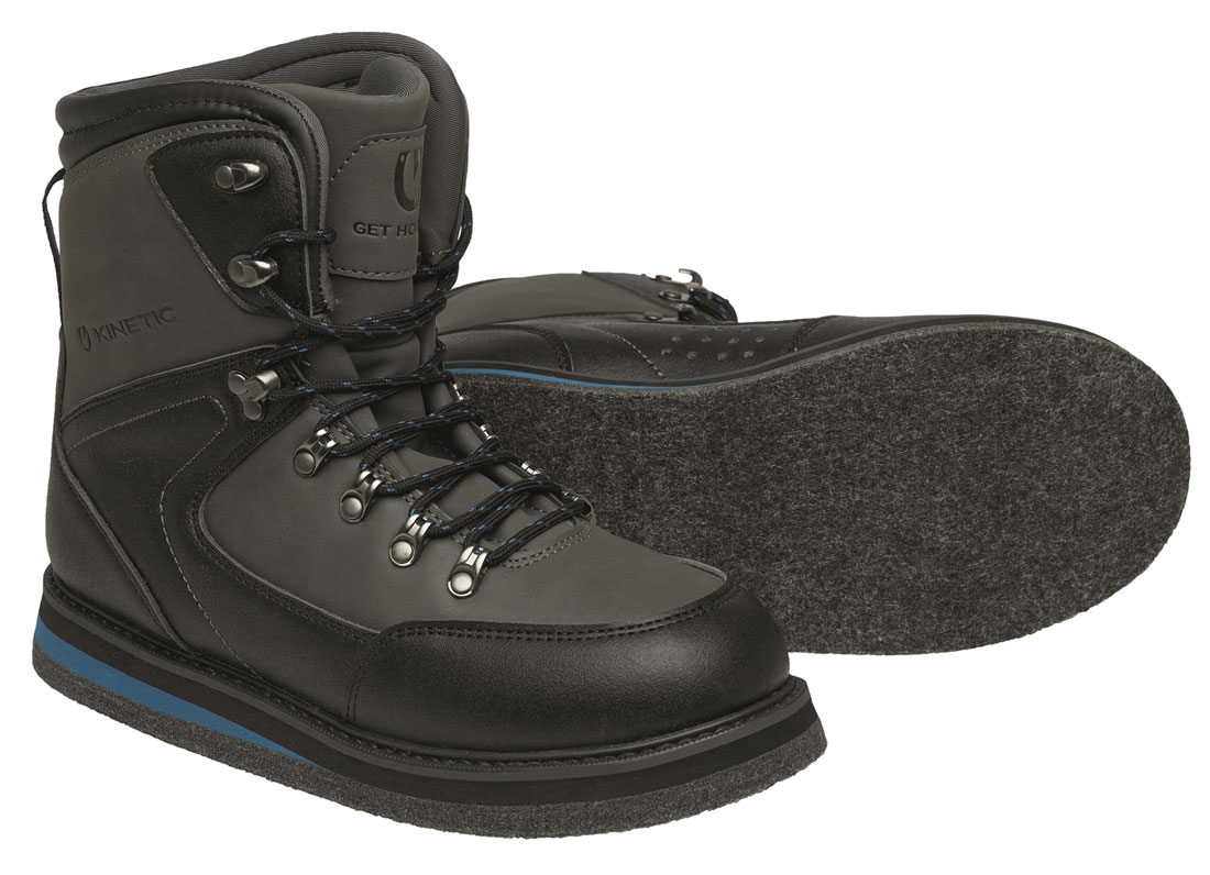 Kinetic GravelGaiter Wading Boot with Felt Sole charcoal