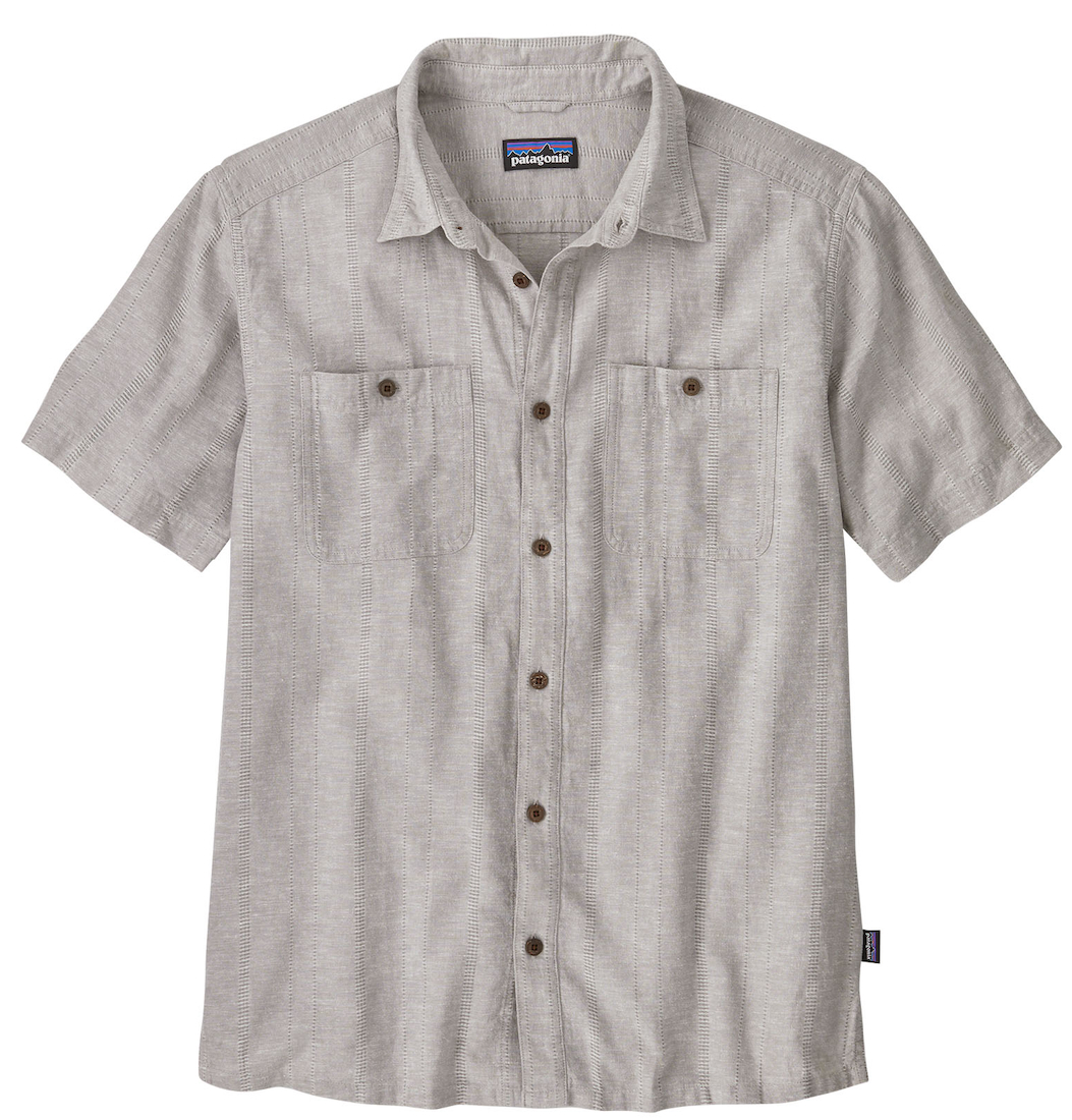 Patagonia M's Back Step Shirt SLDS - Swell Dobby: Salt Grey