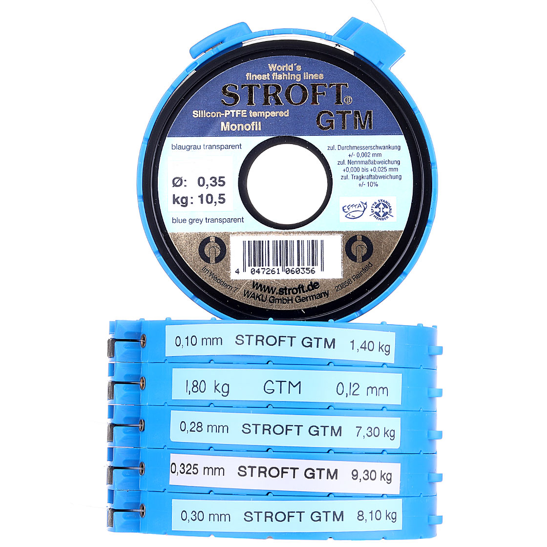 P-24091_Stroft-GTM-Vorfachmaterial-50-m_Spule-inkl-Cutter-Ring_ Stroft GTM Tippet Material 50 m/Spool and Cutter-Ring
