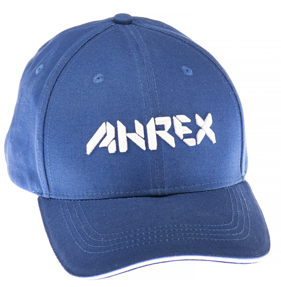 Ahrex-Bold-Script-Cap-White-on-Blue-01 Ahrex Bold Script Cap white on blue