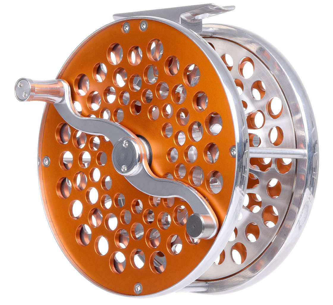 P-27682_Vosseler-Obsession-Fliegenrolle-orange_ Vosseler Obsession fly reel orange