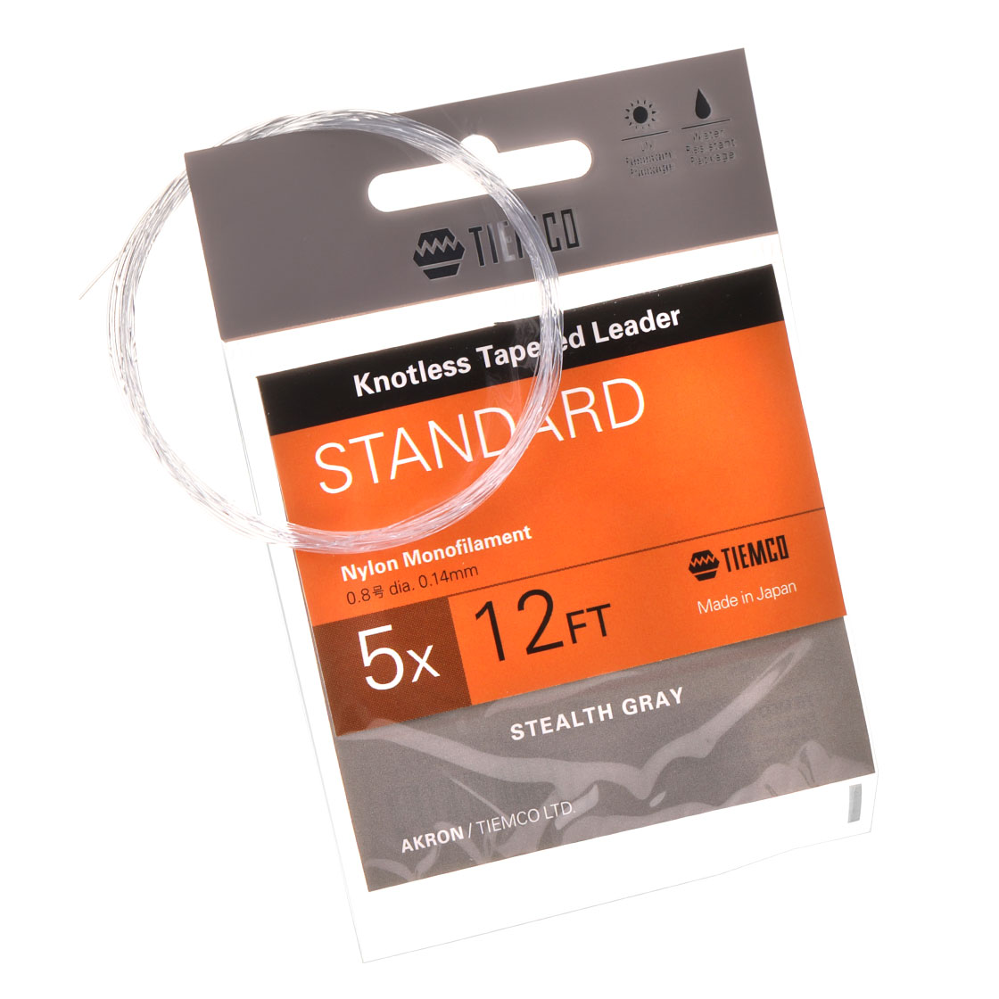 P-18366_tiemco_tmc_akron_leader Tiemco TMC Akron STD Nylon Leader 12 ft