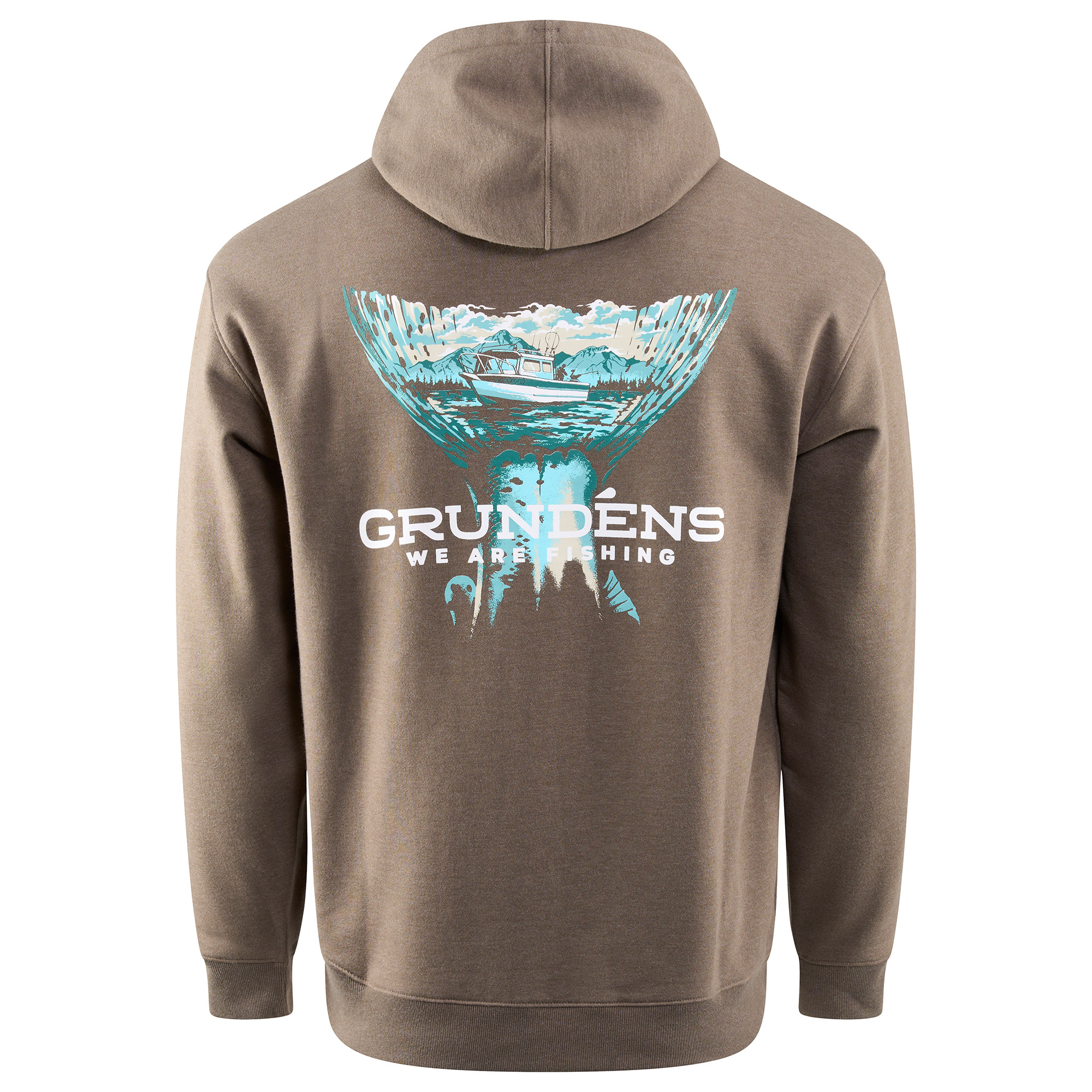 Grundéns Salmon Tailscape Hoodie Otter Heather