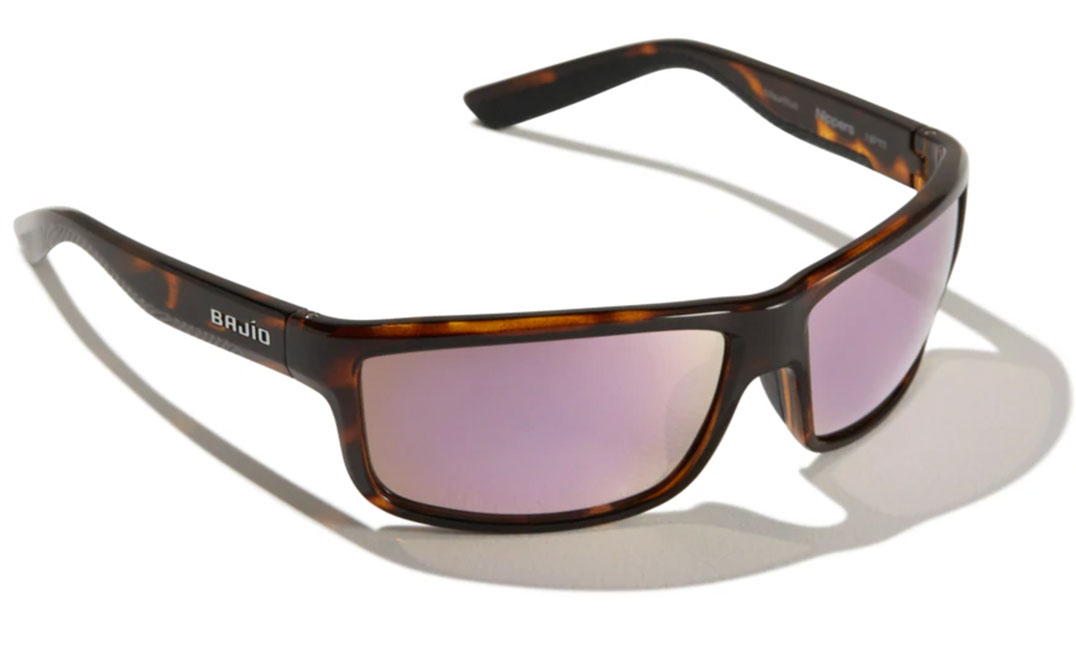 Bajio Polarized Glasses Nippers - Dark Tort Gloss (Rose Mirror Glass)