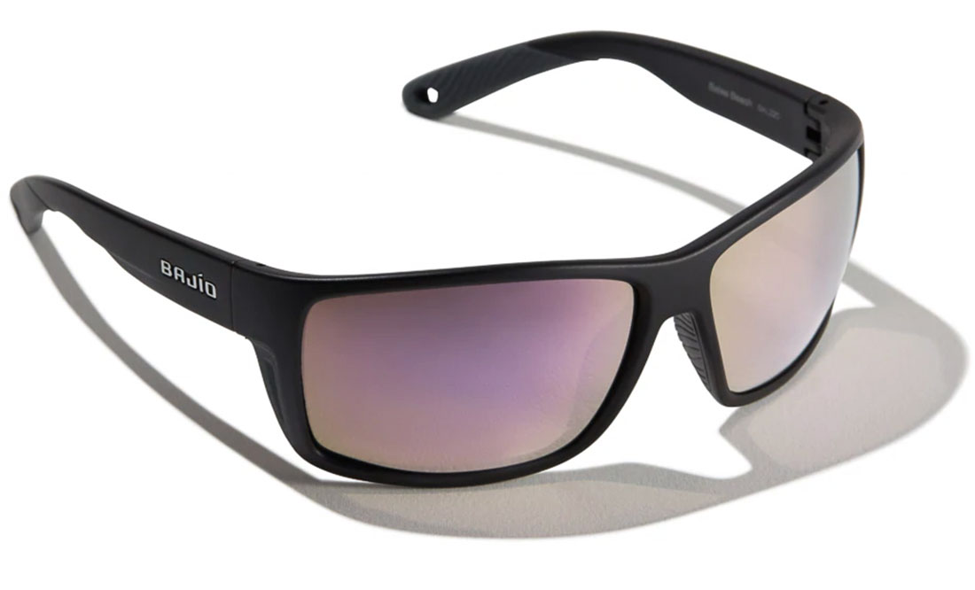 Bajio Polarized Glasses Bales Beach - Black Matte (Rose Mirror Glass)
