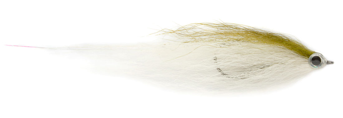 Fulling Mill Streamer - Daz's Bendback Minnow olive & white