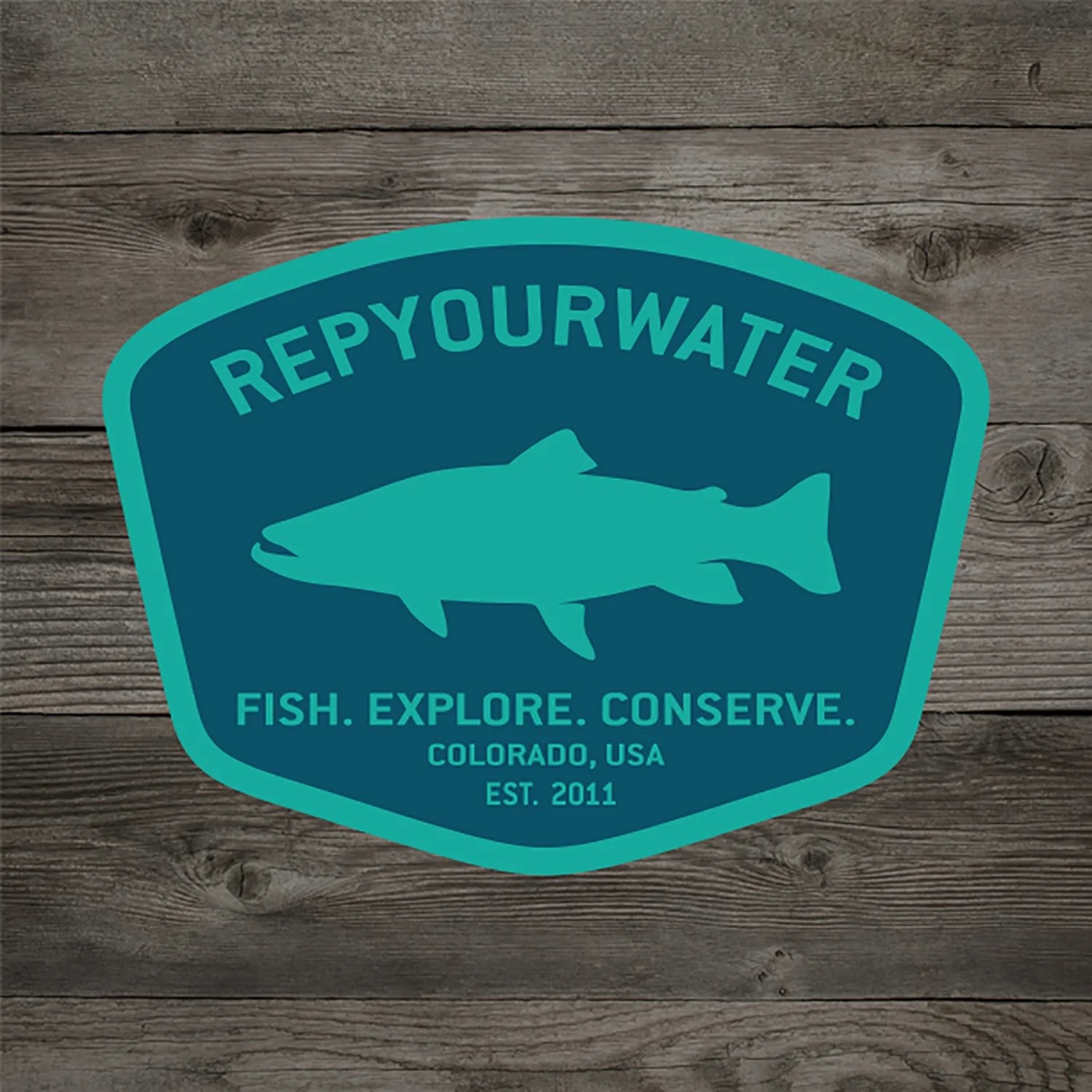 RepYourWater sticker badge