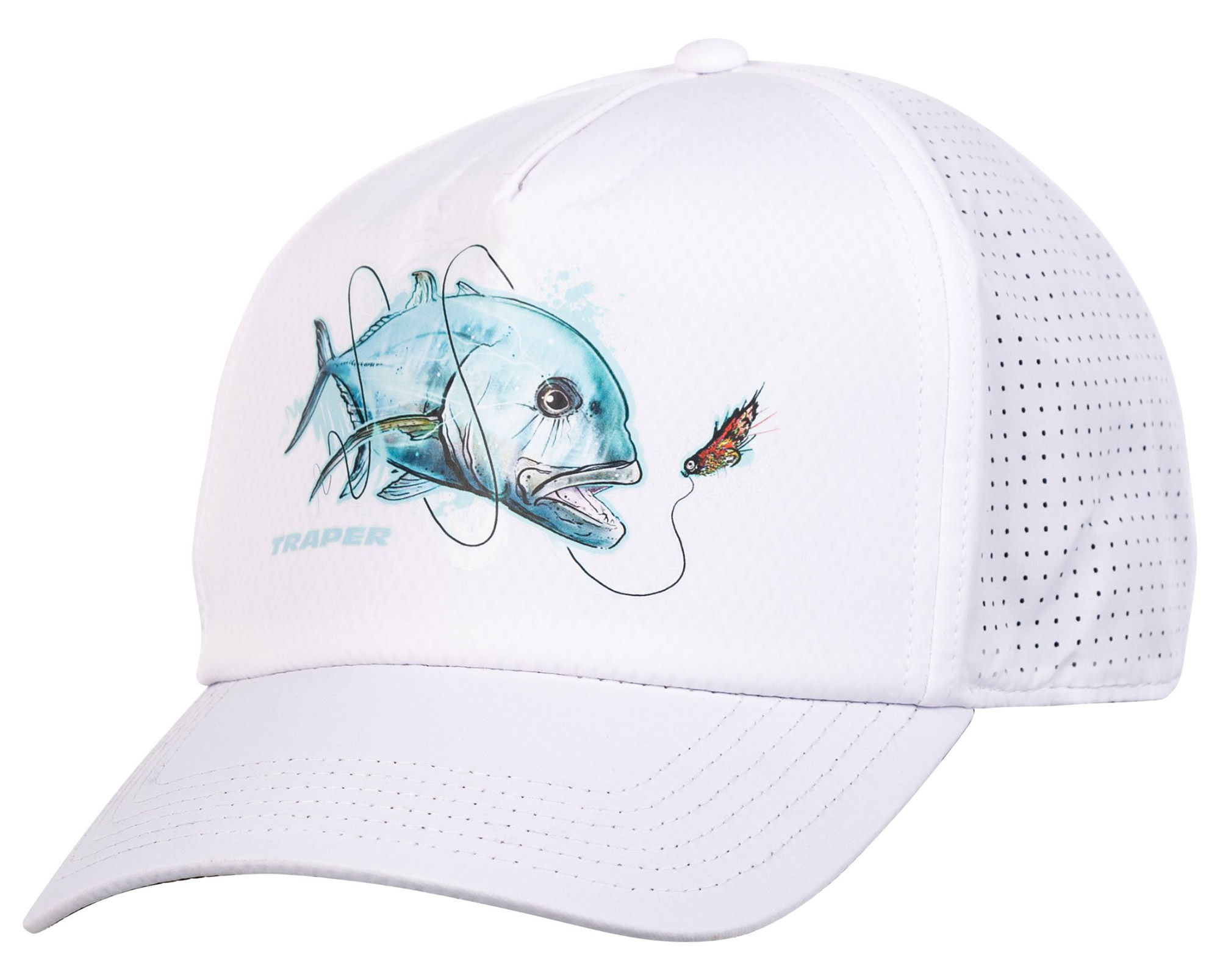 Traper Cap Solar Pro UPF 50+ Giant Trevally White