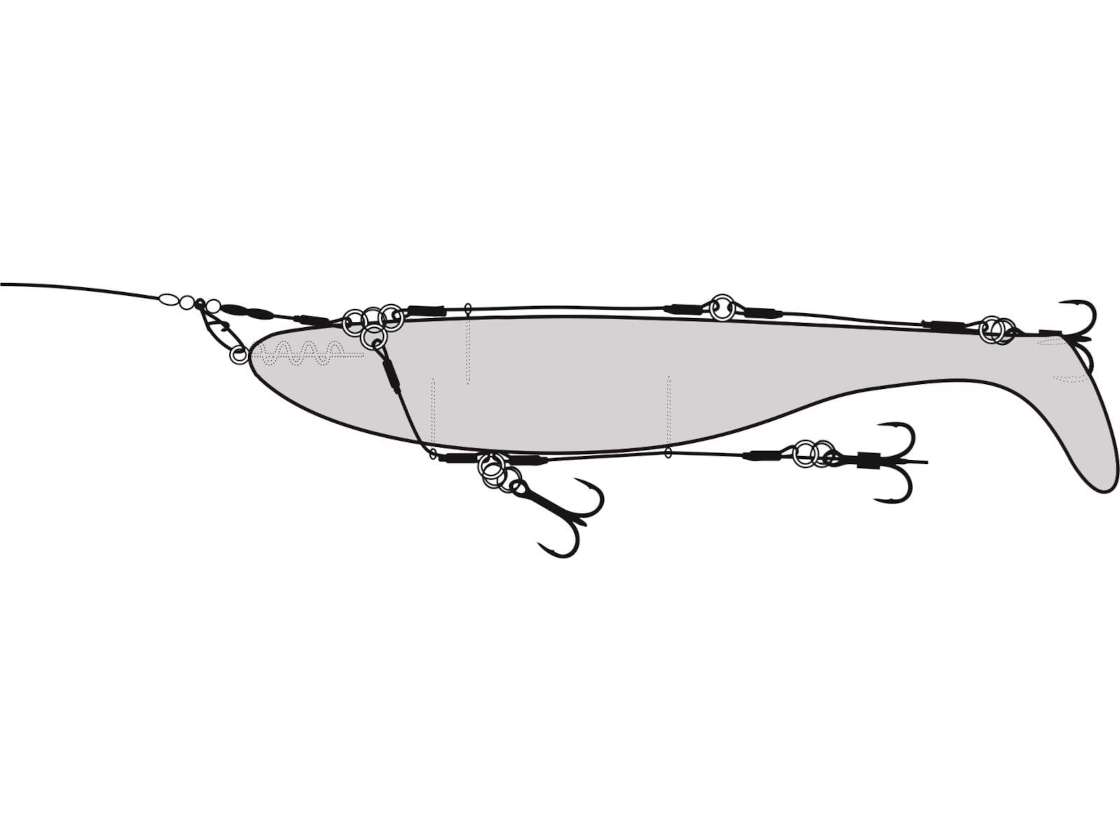 Westin Release Stinger Belly Softlure (Abbildung zeigt Top und Belly Vorfach)