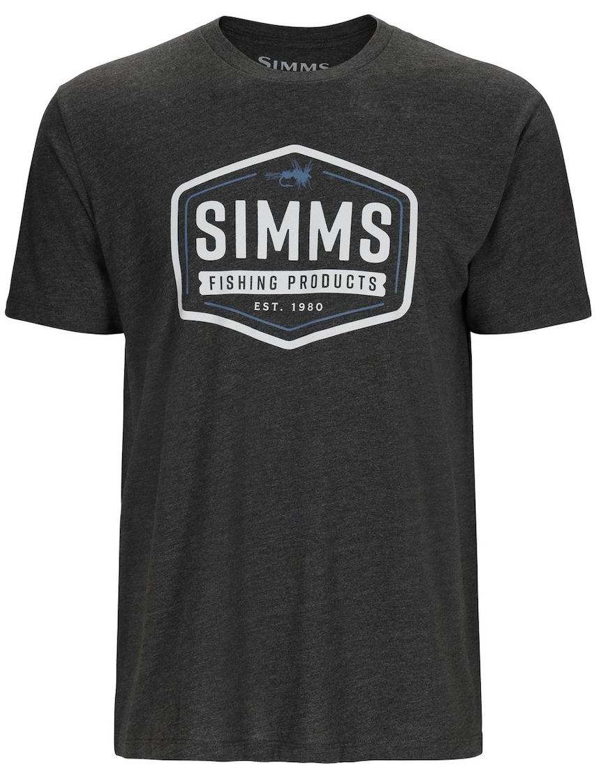 Simms Fly Patch T-Shirt charcoal heather