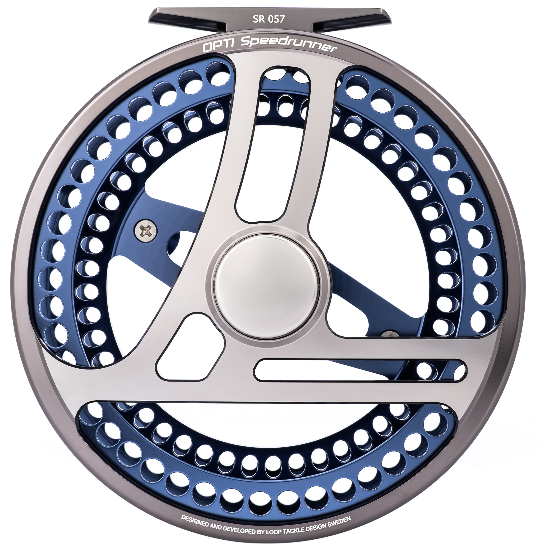 Loop Opti Speedrunner fly reel Arctic Blue
