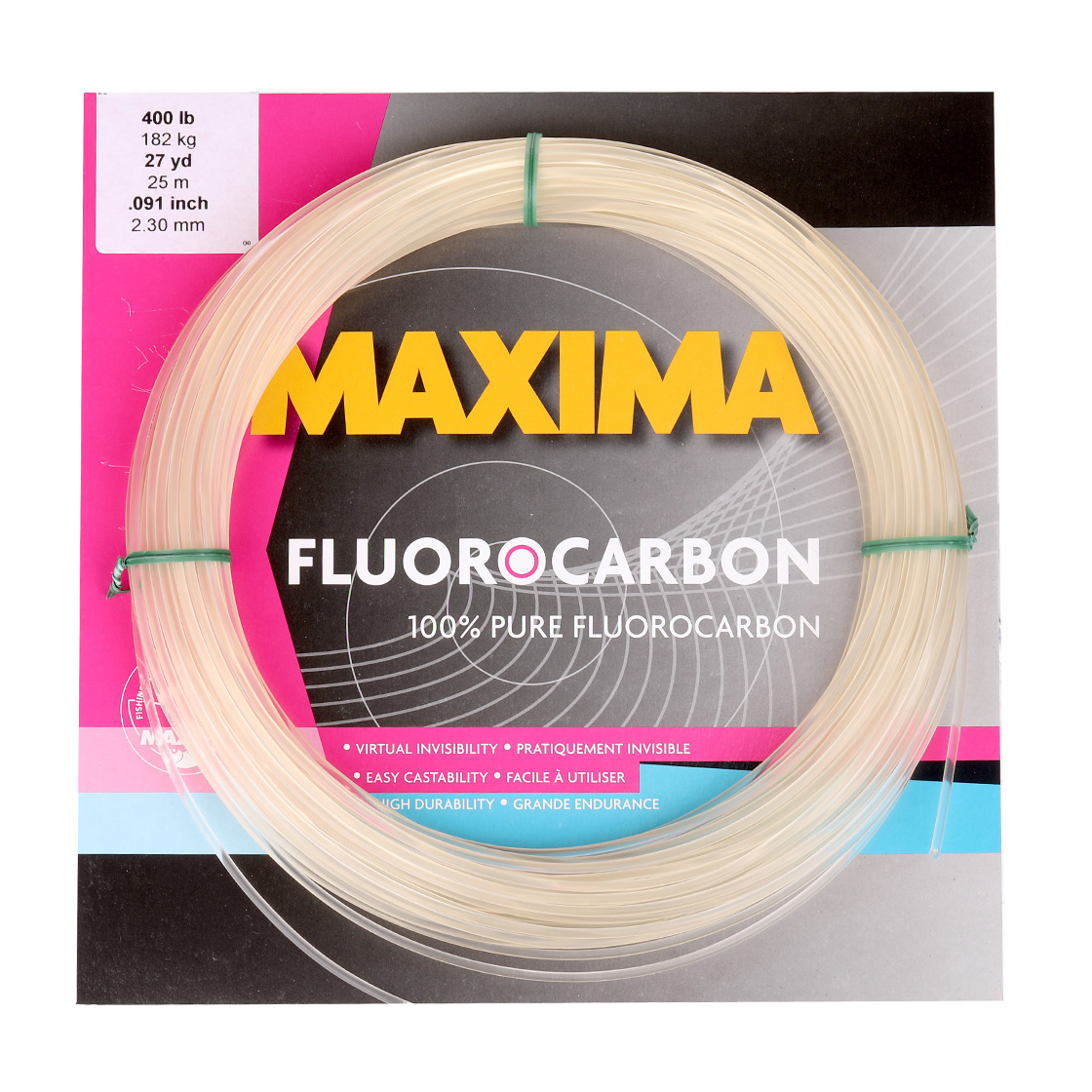 P-28896_Maxima-Fluorocarbon-Tippet-25-m-invisible-Vorfachmaterial-Coil Maxima Fluorocarbon Tippet 25 m invisiable Coil