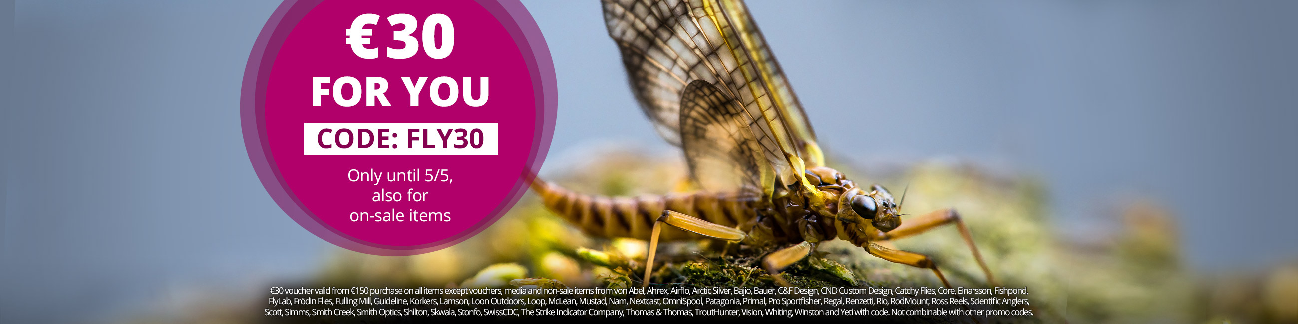 €30 for You with Code FLY30 until 5/5