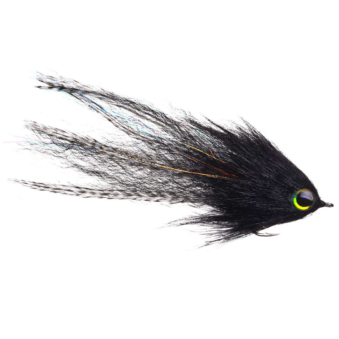 P-26823_Superflies-Salzwasserfliege-Baitfish-GT-Brush-Black Superflies Saltwater Fly Baitfish GT-Brush Black