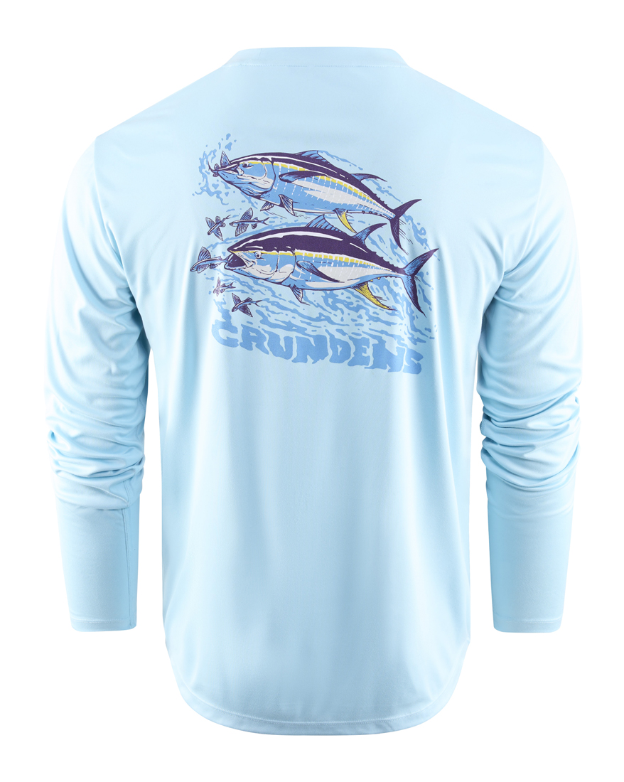 P-27641_LS_Tech_Tee_UPF_50-_Sonnenschutz_Shirt_Twin_Tuna_aquamarine_2 Grundéns Twin Tuna LS Tech Tee UPF 50+ Sun Proctecion Shirt aquamarine