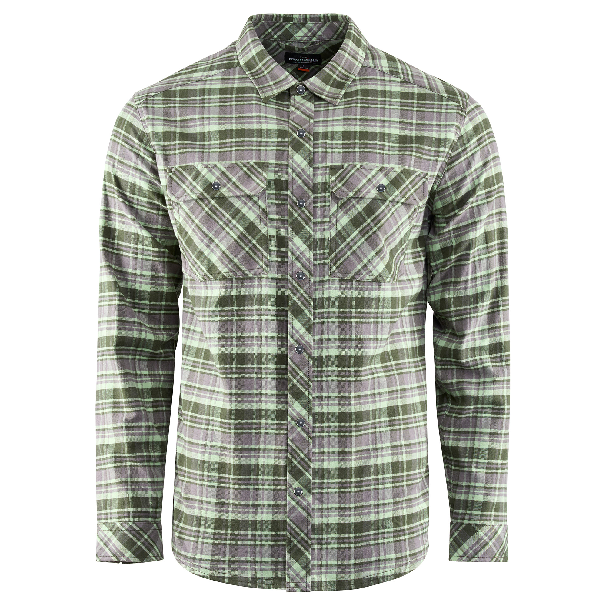 Grundéns Dungeness Seawool Flannel Shirt - Commercial Grade - Grass