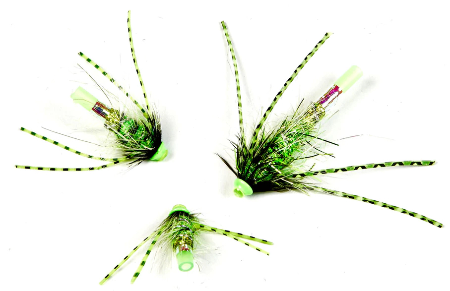 P-20524_FrodinFlies_Loose_Body_Series_Green_Highlander Frödin Flies Tubenfly Set Loose Body Series - Greenlander Rubberleg