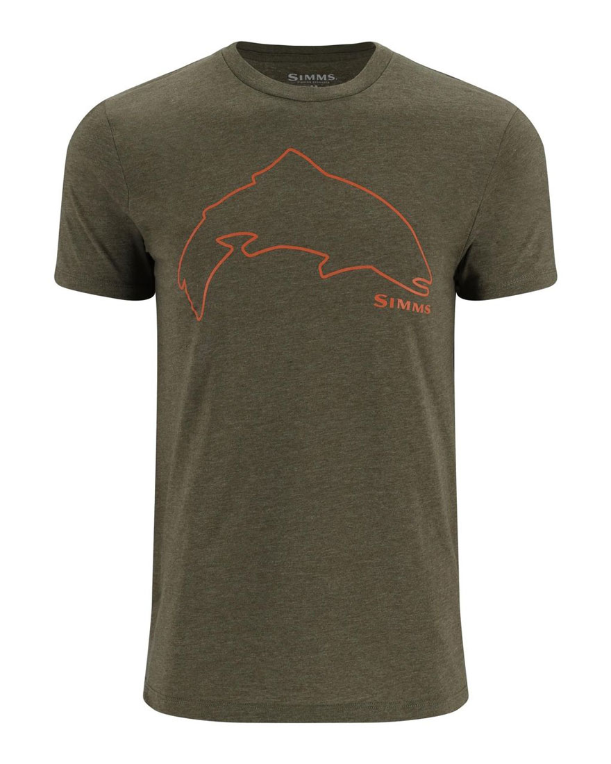 Simms_Trout_Outline_TShirt_loden_heather_1 Simms Trout Outline T-Shirt loden heather