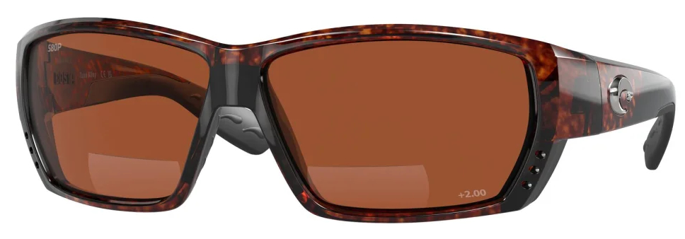 Costa Polarized Glasses Tuna Alley Readers Magnifier Tortoise (Copper 580P 2.00)