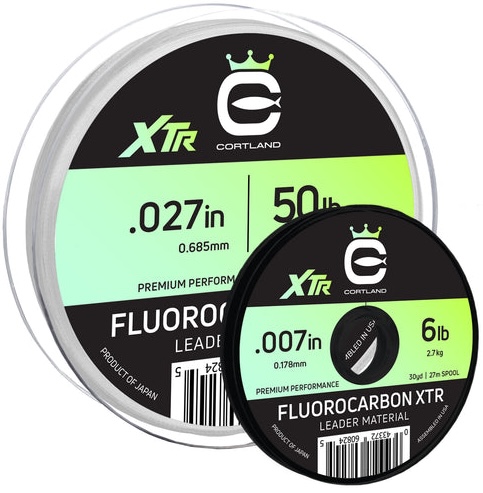 Cortland Saltwater Fluorocarbon XTR Crystal Clear Tippet - Leader material 30 yds